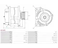 AS-PL Alternátor APL A3144PR, A3144PR