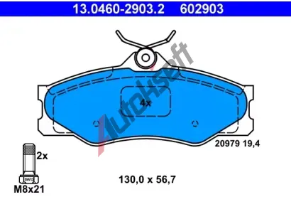 ATE Sada brzdových destiček AT 20979, AT 602903 ATE Sada brzdových destiček AT 20979, AT 602903