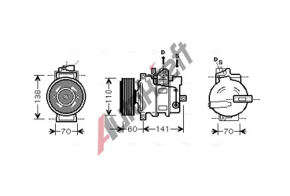 AVA QUALITY COOLING Kompresor klimatizace AVA AIAK271, AIAK271 AVA QUALITY COOLING Kompresor klimatizace AVA AIAK271, AIAK271