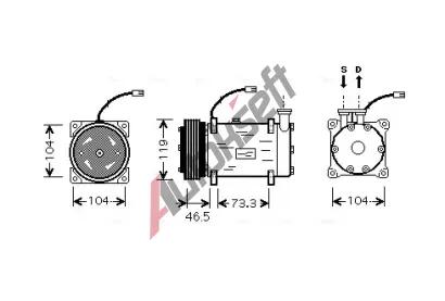 AVA QUALITY COOLING Kompresor klimatizace AVA CNAK030, CNAK030 AVA QUALITY COOLING Kompresor klimatizace AVA CNAK030, CNAK030