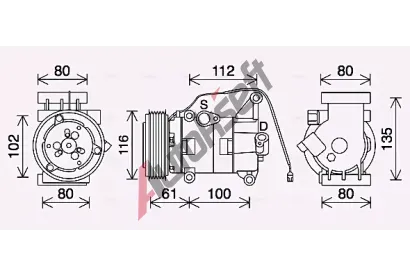 AVA QUALITY COOLING Kompresor klimatizace AVA MZAK290, MZAK290 AVA QUALITY COOLING Kompresor klimatizace AVA MZAK290, MZAK290