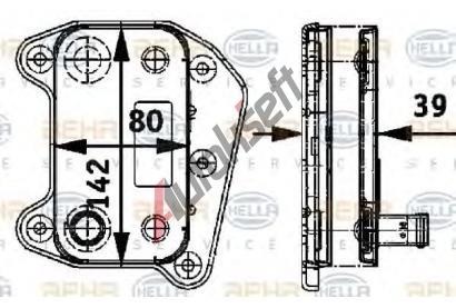 BEHR HELLA SERVICE Chladič oleje BHS 8MO 376 726-321, 8MO 376 726-321 BEHR HELLA SERVICE Chladič oleje BHS 8MO 376 726-321, 8MO 376 726-321