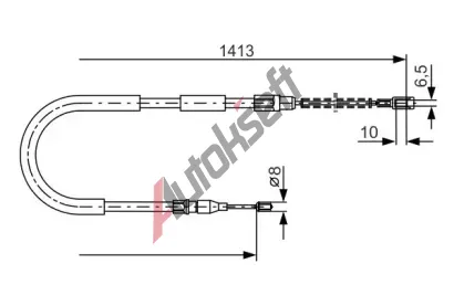 BOSCH Tažné lanko - parkovací brzda BO 1987482217, 1 987 482 217 BOSCH Tažné lanko - parkovací brzda BO 1987482217, 1 987 482 217