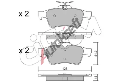 CIFAM Sada brzdových destiček CFM 822-337-3, 822-337-3 CIFAM Sada brzdových destiček CFM 822-337-3, 822-337-3