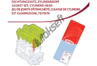 CORTECO Sada těsnění hlavy válce COR 418596P, 418596P CORTECO Sada těsnění hlavy válce COR 418596P, 418596P