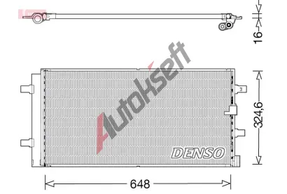 DENSO Kondenzátor klimatizace DEN DCN02044, DCN02044 DENSO Kondenzátor klimatizace DEN DCN02044, DCN02044