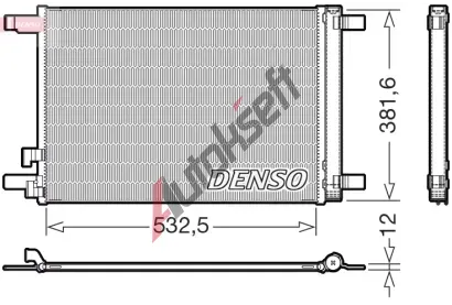 DENSO Kondenzátor klimatizace DEN DCN02048, DCN02048 DENSO Kondenzátor klimatizace DEN DCN02048, DCN02048