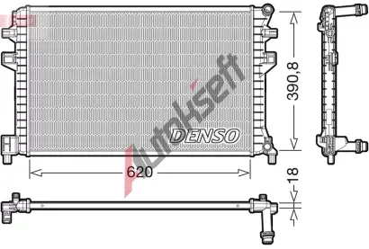DENSO Chladič vody DEN DRM02018, DRM02018 DENSO Chladič vody DEN DRM02018, DRM02018