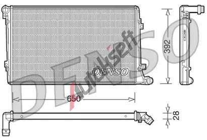 DENSO Chladič vody DEN DRM32019, DRM32019 DENSO Chladič vody DEN DRM32019, DRM32019
