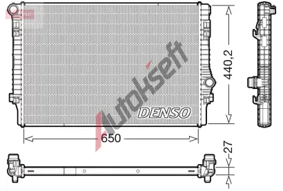 DENSO Chladič vody DEN DRM32049, DRM32049 DENSO Chladič vody DEN DRM32049, DRM32049