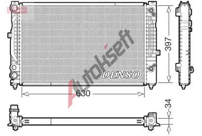 DENSO Chladič vody DEN DRM32056, DRM32056 DENSO Chladič vody DEN DRM32056, DRM32056