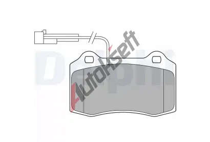 DELPHI Sada brzdových destiček DF LP1543, LP1543 DELPHI Sada brzdových destiček DF LP1543, LP1543