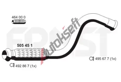ERNST Výfuková trubka ERN 505451, 505451 ERNST Výfuková trubka ERN 505451, 505451