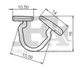 FA1 Klip ozdobné / ochranné lišty FA1 11-10026.5, 11-10026.5