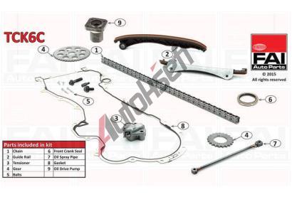 FAI AutoParts Sada rozvodového řetězu FAI TCK6C, TCK6C FAI AutoParts Sada rozvodového řetězu FAI TCK6C, TCK6C