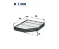 Filtr vzduchu v interiéru FILTRON ‐ FI K1358  Filtr vzduchu v interiéru FILTRON ‐ FI K1358