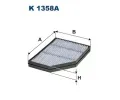 Filtr vzduchu v interiéru FILTRON ‐ FI K1358A  Filtr vzduchu v interiéru FILTRON ‐ FI K1358A
