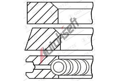 GOETZE ENGINE Sada pístních kroužků GEE 08-117907-00, 08-117907-00 GOETZE ENGINE Sada pístních kroužků GEE 08-117907-00, 08-117907-00