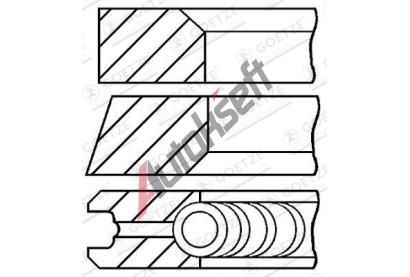 GOETZE ENGINE Sada pístních kroužků LKZ-Ring® GEE 08-123400-30, 08-123400-30 GOETZE ENGINE Sada pístních kroužků LKZ-Ring® GEE 08-123400-30, 08-123400-30