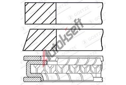 GOETZE ENGINE Sada pístních kroužků GEE 08-141207-00, 08-141207-00 GOETZE ENGINE Sada pístních kroužků GEE 08-141207-00, 08-141207-00