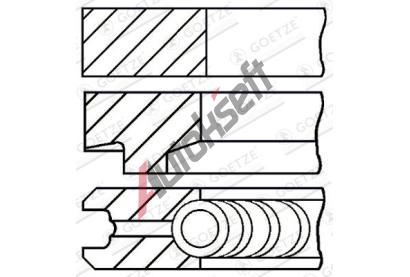 GOETZE ENGINE Sada pístních kroužků GEE 08-146100-00, 08-146100-00 GOETZE ENGINE Sada pístních kroužků GEE 08-146100-00, 08-146100-00