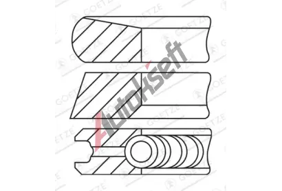 GOETZE ENGINE Sada pístních kroužků Goetze Diamond Coated® LKZ-Ring® GEE 08-435200-10, 08-435200-10 GOETZE ENGINE Sada pístních kroužků Goetze Diamond Coated® LKZ-Ring® GEE 08-435200-10, 08-435200-10