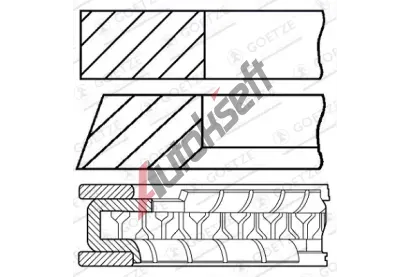 GOETZE ENGINE Sada pístních kroužků GEE 08-450007-10, 08-450007-10 GOETZE ENGINE Sada pístních kroužků GEE 08-450007-10, 08-450007-10