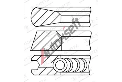 GOETZE ENGINE Sada pístních kroužků GEE 08-784800-10, 08-784800-10 GOETZE ENGINE Sada pístních kroužků GEE 08-784800-10, 08-784800-10