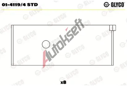GLYCO Ojniční ložisko GLC 01-4119/4 STD, 01-4119/4 STD GLYCO Ojniční ložisko GLC 01-4119/4 STD, 01-4119/4 STD