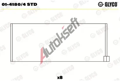 GLYCO Ojniční ložisko GLC 01-4180/4 STD, 01-4180/4 STD GLYCO Ojniční ložisko GLC 01-4180/4 STD, 01-4180/4 STD