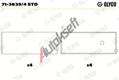 GLYCO Ojniční ložisko GLC 71-3639/4 STD, 71-3639/4 STD GLYCO Ojniční ložisko GLC 71-3639/4 STD, 71-3639/4 STD