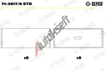 GLYCO Ojniční ložisko GLC 71-3817/6 STD, 71-3817/6 STD GLYCO Ojniční ložisko GLC 71-3817/6 STD, 71-3817/6 STD