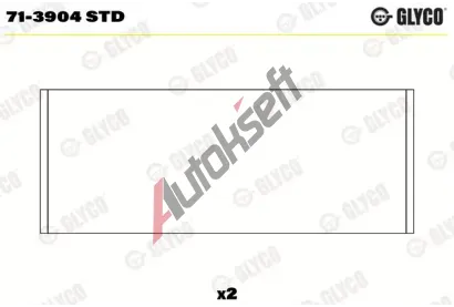 GLYCO Ojniční ložisko GLC 71-3904 STD, 71-3904 STD GLYCO Ojniční ložisko GLC 71-3904 STD, 71-3904 STD