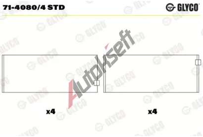 GLYCO Ojniční ložisko GLC 71-4080/4 STD, 71-4080/4 STD GLYCO Ojniční ložisko GLC 71-4080/4 STD, 71-4080/4 STD