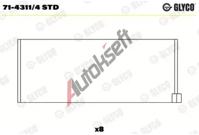GLYCO Ojniční ložisko GLC 71-4311/4 STD, 71-4311/4 STD GLYCO Ojniční ložisko GLC 71-4311/4 STD, 71-4311/4 STD