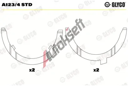 GLYCO Distanční kotouč klikového hřídele GLC A123/4 STD, A123/4 STD GLYCO Distanční kotouč klikového hřídele GLC A123/4 STD, A123/4 STD