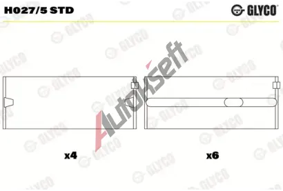 GLYCO Ložiska klikového hřídele GLC H027/5 STD, H027/5 STD GLYCO Ložiska klikového hřídele GLC H027/5 STD, H027/5 STD