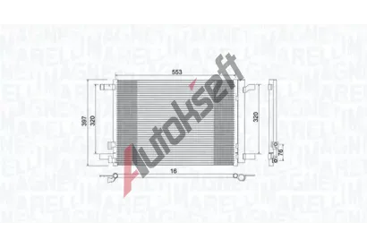 MAGNETI MARELLI Kondenzátor klimatizace MAG 350203964000, 350203964000 MAGNETI MARELLI Kondenzátor klimatizace MAG 350203964000, 350203964000