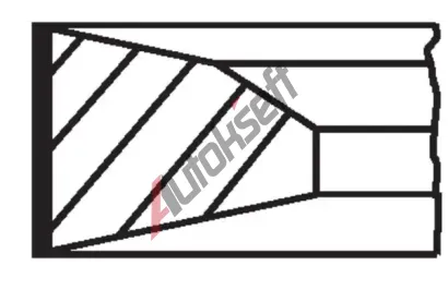 MAHLE Sada pístních kroužků MAO 005 23 N2, 005 23 N2 MAHLE Sada pístních kroužků MAO 005 23 N2, 005 23 N2