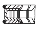 MAHLE Sada pístních kroužků MAO 081 RS 00104 0N1, 081 RS 00104 0N1