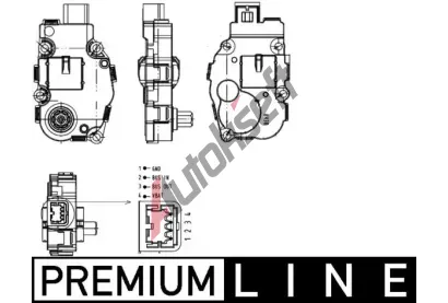 MAHLE Nastavovací prvek směšovací klapky MAO AA 18 000P, AA 18 000P MAHLE Nastavovací prvek směšovací klapky MAO AA 18 000P, AA 18 000P