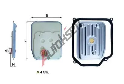 MAHLE Hydraulický filtr automatické převodovky MAO HX 147KIT1, HX 147KIT1 MAHLE Hydraulický filtr automatické převodovky MAO HX 147KIT1, HX 147KIT1