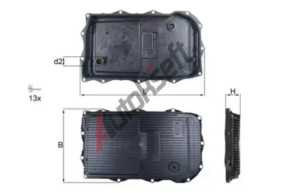 MAHLE Olejová vana automatické převodovky MAO HX 184KIT, HX 184KIT MAHLE Olejová vana automatické převodovky MAO HX 184KIT, HX 184KIT