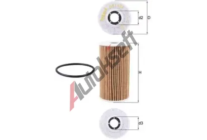 MAHLE Olejový filtr MAO OX 1138D, OX 1138D MAHLE Olejový filtr MAO OX 1138D, OX 1138D