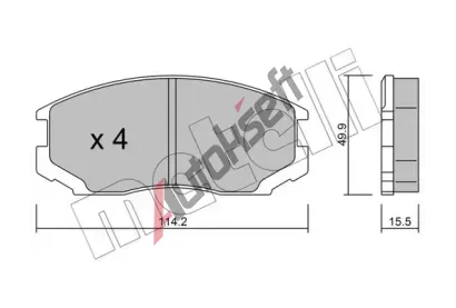 METELLI Sada brzdových destiček MT 22-0221-0, 22-0221-0 METELLI Sada brzdových destiček MT 22-0221-0, 22-0221-0