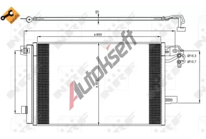 NRF Kondenzátor klimatizace NRF 350064, 350064 NRF Kondenzátor klimatizace NRF 350064, 350064