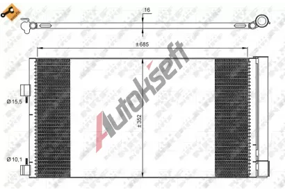 NRF Kondenzátor klimatizace NRF 35890, 35890 NRF Kondenzátor klimatizace NRF 35890, 35890