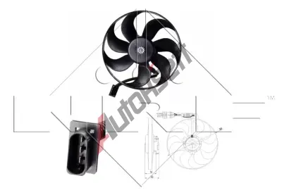 NRF Větrák chlazení motoru NRF 47064, 47064 NRF Větrák chlazení motoru NRF 47064, 47064