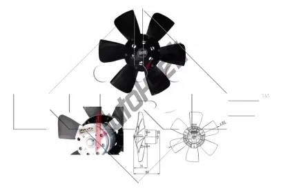 NRF Větrák chlazení motoru NRF 47390, 47390 NRF Větrák chlazení motoru NRF 47390, 47390