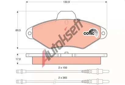 TRW Sada brzdových destiček COTEC TRW GDB1101, GDB1101 TRW Sada brzdových destiček COTEC TRW GDB1101, GDB1101